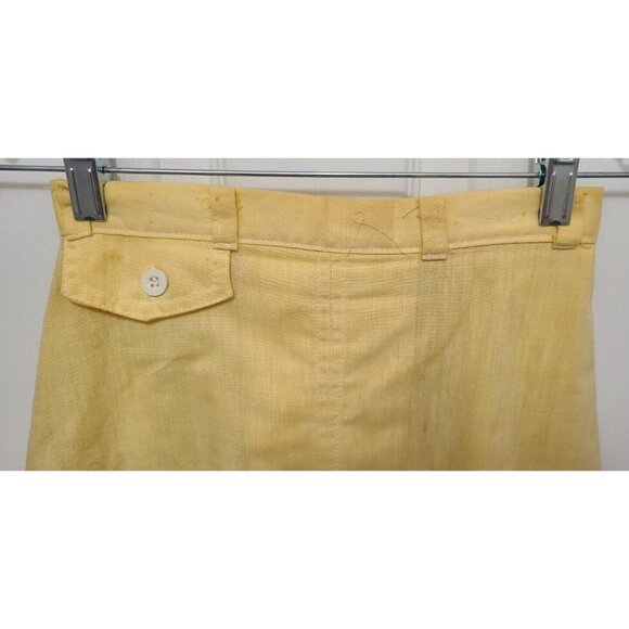 Vtg 70s Jantzen Women's Skort Hidden Shorts Skirt Modest Retro MCM Yellow Sz 10 - Picture 2 of 12